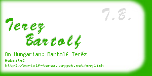 terez bartolf business card